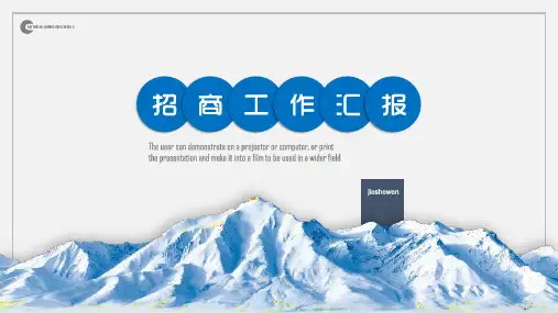招商工作汇报PPT模板