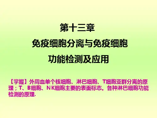 免疫检验 第十三章 免疫细胞分离与检测