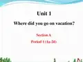 八年级上册英语Unit 1 Where did you go on vacation教学课件 (1)