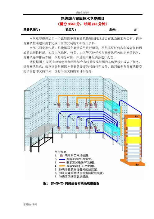 网络综合布线技术竞赛题目.doc