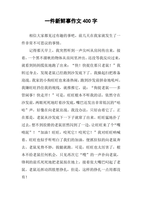 一件新鲜事作文400字