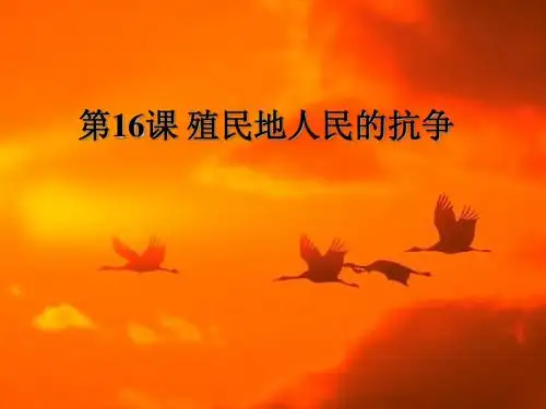 人教版历史九年级上第16课《殖民地人民的抗争》课件