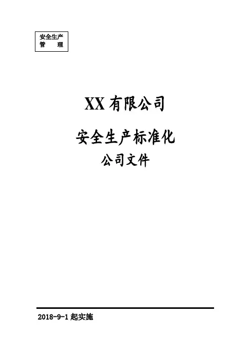 安全生产标准化文件