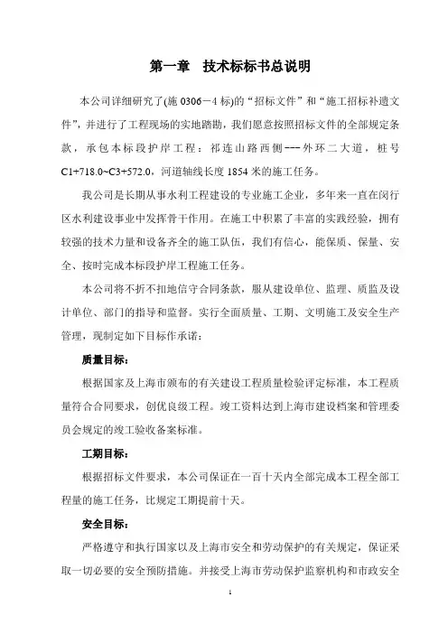 工程水利施工项目施工组织设计