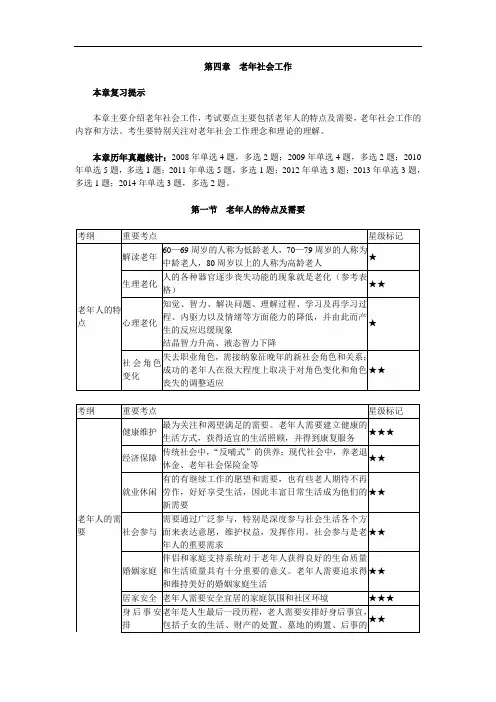 第四章 老年社会工作