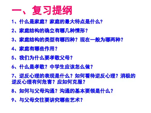 八上思品第一单元复习课件