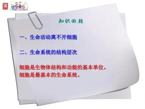 第2节 细胞的多样信息和统一性