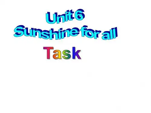 最新牛津译林版初二英语下册Unit6 Task课件