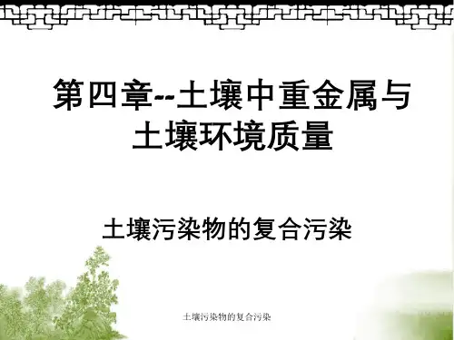 土壤污染物的复合污染