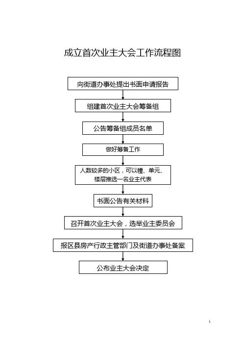13.成立首次业主大会工作流程图说明