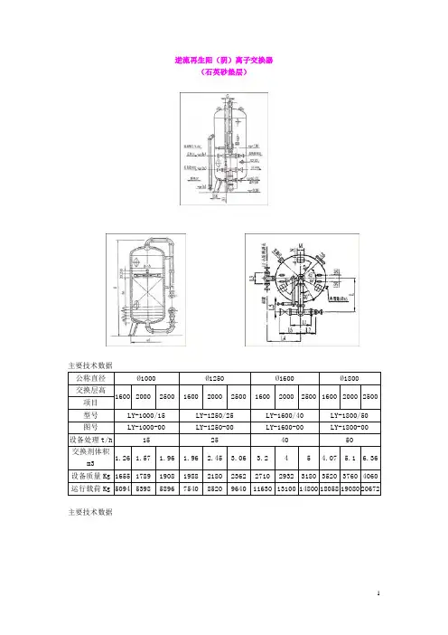 离子交换器参数