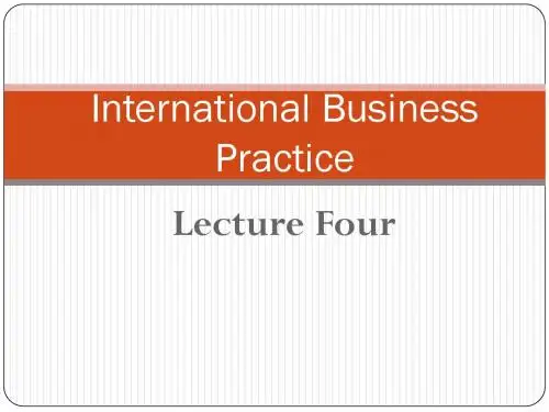 practice of international Business Four