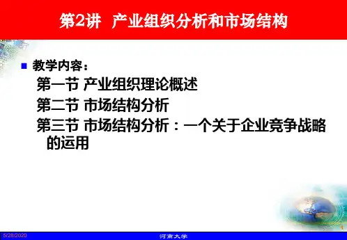 2产业组织分析与市场结构