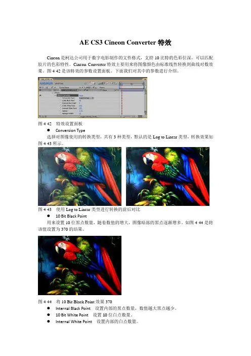 AE CS3 Cineon Converter特效