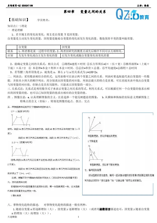 第四章 变量之间的关系