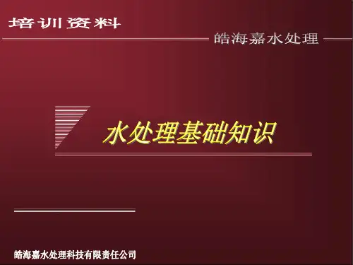 水处理基础知识(PPT 57页)