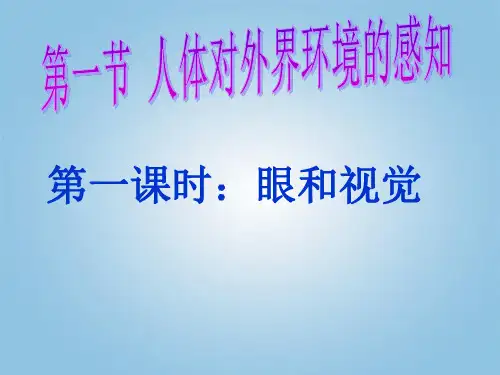 人体对外界的感知