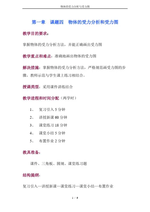 物体的受力分析与受力图
