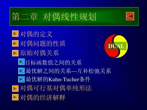 对偶线性规划