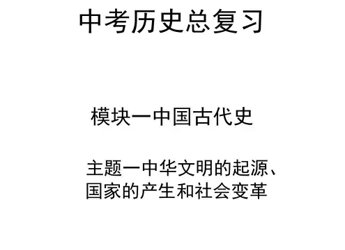 (中考)历史第一轮复习ppt课件
