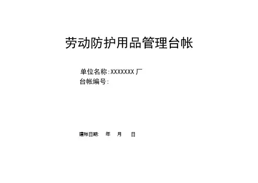 劳动防护用品购买、发放台帐 2
