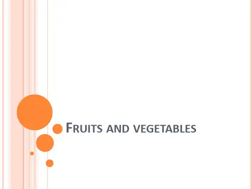 fruits and vegetables