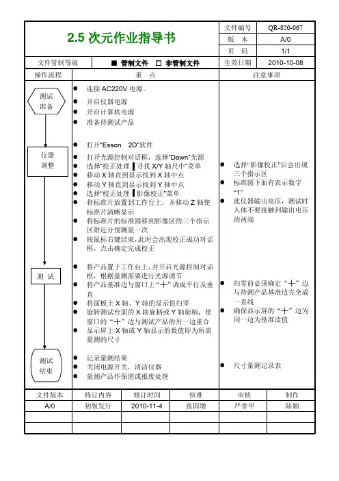 2.5次元作业指导书