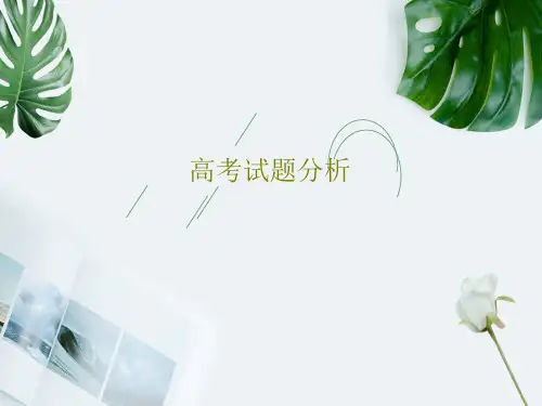 高考试题分析33页PPT