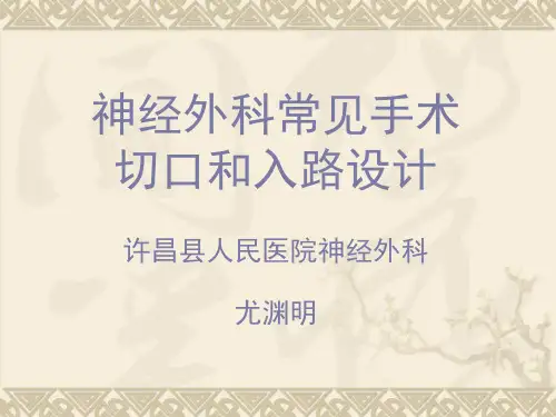 神经外科常见手术切口和入路