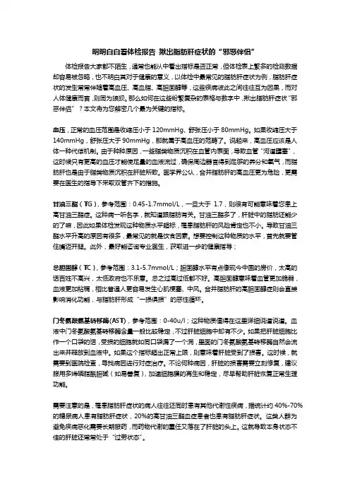 脂肪肝症状有哪些