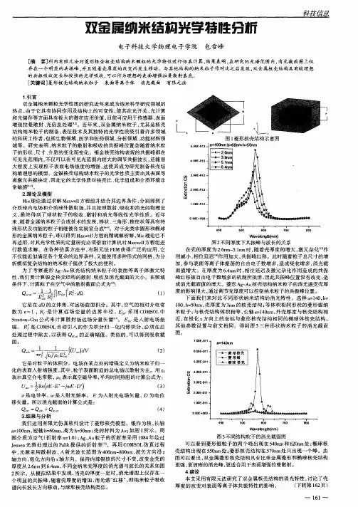 双金属纳米结构光学特性分析