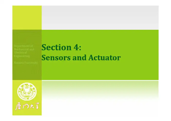 Sensor and Actuator Characteristics
