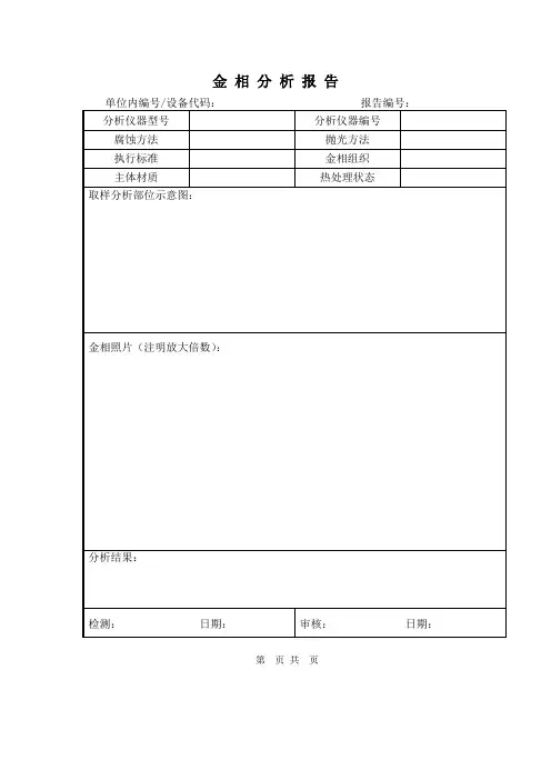 金相分析报告)