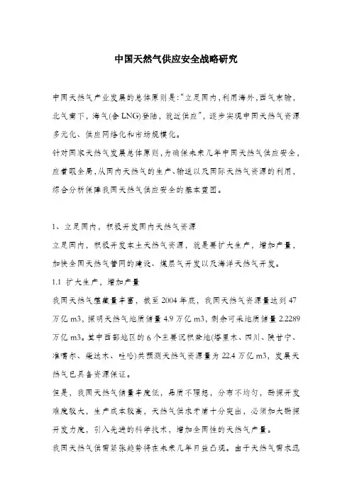 中国天然气供应安全战略研究.docx
