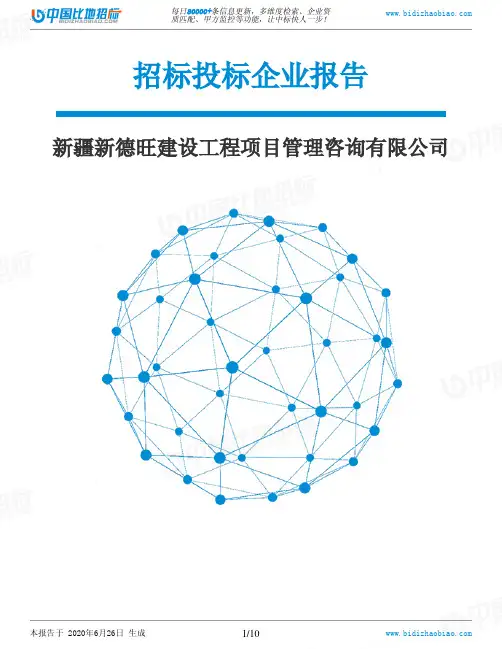 新疆新德旺建设工程项目管理咨询有限公司-招投标数据分析报告