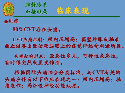 脑静脉系统血栓形成马欣PPT课件
