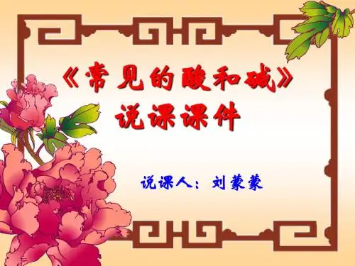 酸和碱的复习课说课(1)