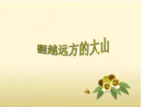 翻越远方的大山 课件