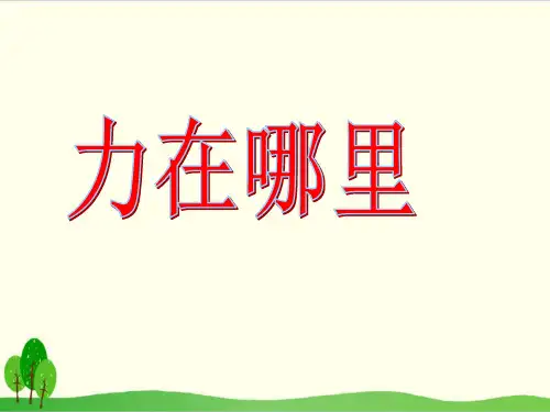 苏教版小学科学《力在哪里》课件详解1