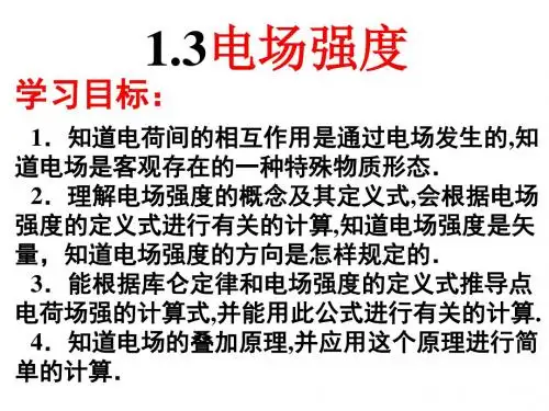1.3电场强度