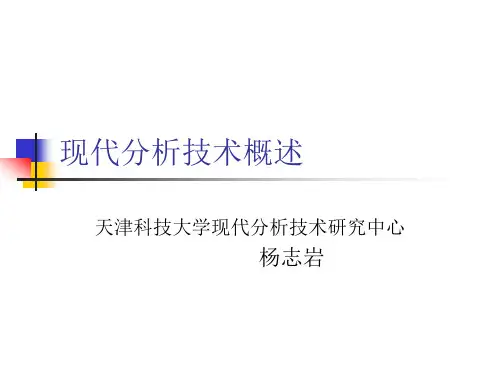 现代分析技术概述