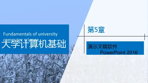 大学计算机基础——Windows 10+Office 2016 第5章 演示文稿软件PowerPoint 2016