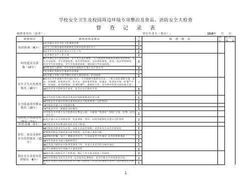 学校安全卫生检查表