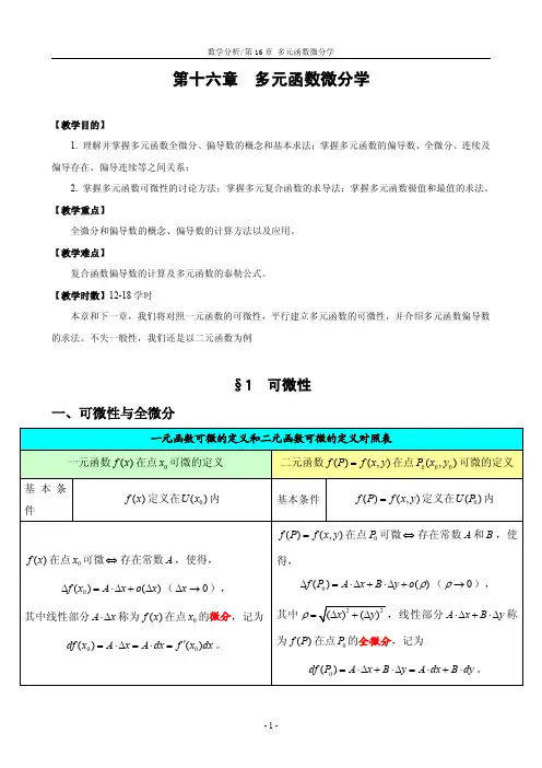 §1 可微性