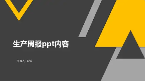 生产周报ppt内容