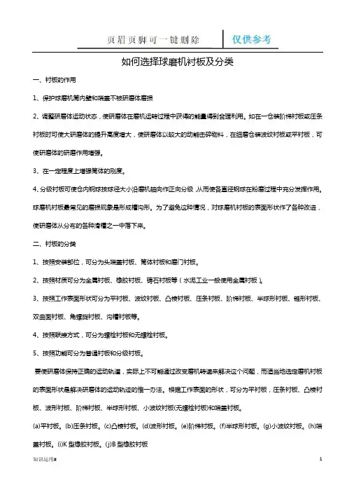 如何选择球磨机衬板及分类(严选内容)