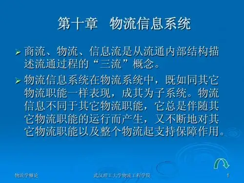 第十章 物流信息系统