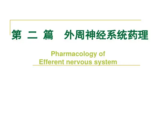 传出神经系统药理学概论