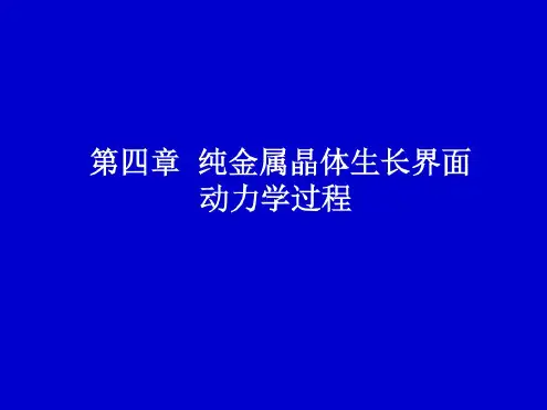 第4章_纯金属晶体生长界面动力学过程