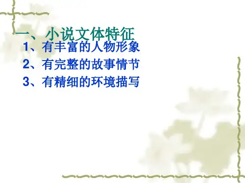小说文体特征
